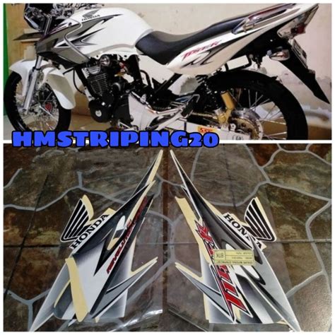 Stiker Striping Lis Body Honda Tiger Revo Putih Tirev Albino