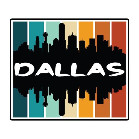 Premium Vector Dallas Texas Usa Skyline Sticker Travel Souvenir