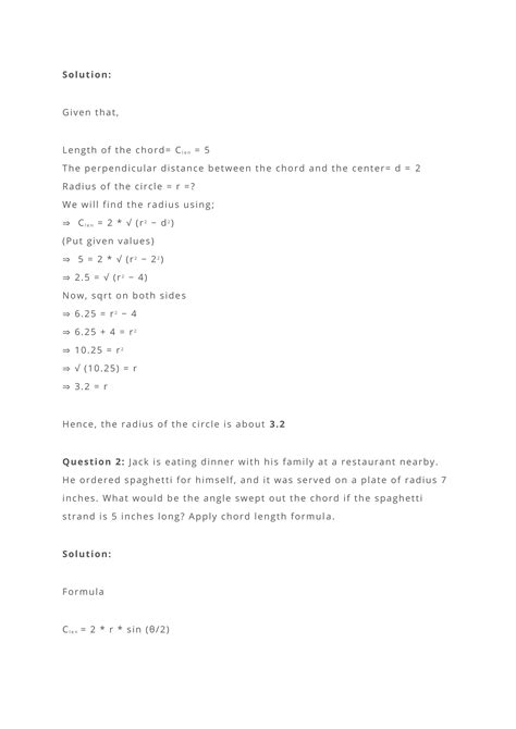 Chord Of A Circle Definition Formula Theorem And Examplespdf