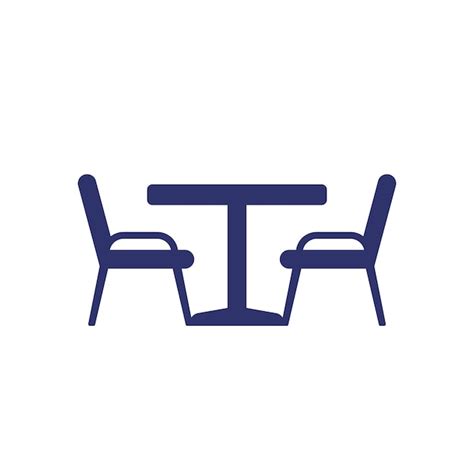 Premium Vector Dining Table And Chairs Icon On White