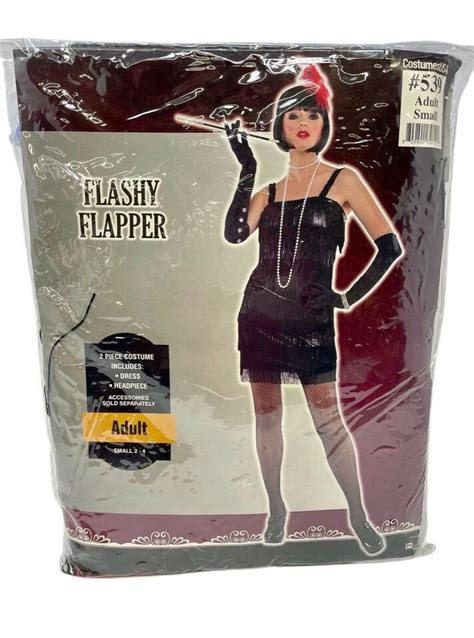 Halloween Adult Costume Flashy Flapper Roaring S Pc Sz Sm Head