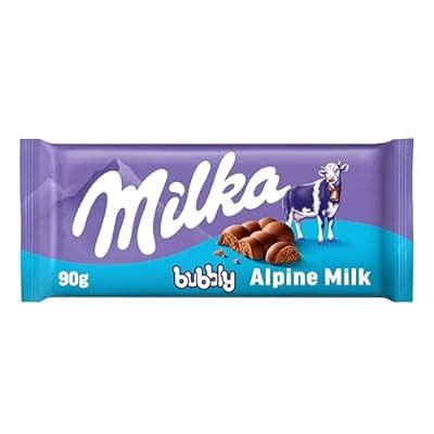 Milka, Bubbly, Tavoletta di Cioccolato al Latte con Morbido Cuore al ...
