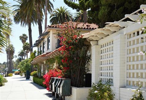 Street Scene in Downtown Santa Barbara at the Pacific, California Stock ...