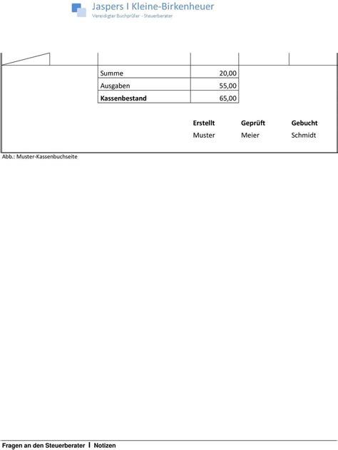 Kassenbuch Richtig F Hren Alle Anforderungen Im Berblick Pdf