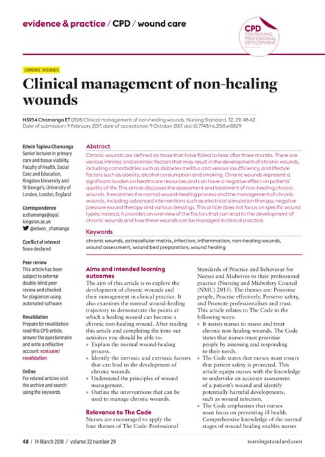 PDF Clinical Management Of Non Healing Wounds