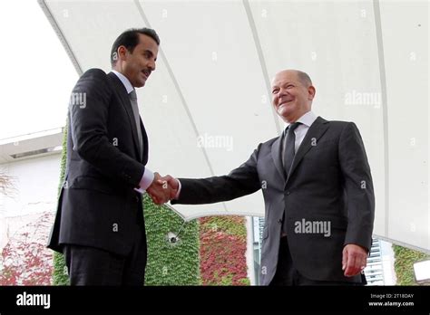 Berlin Deutschland Der Emir Von Katar Tamim Bin Hamad Al