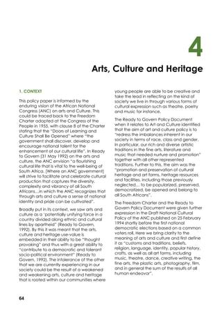 ANC Arts Culture And Heritage Policy Document PDF