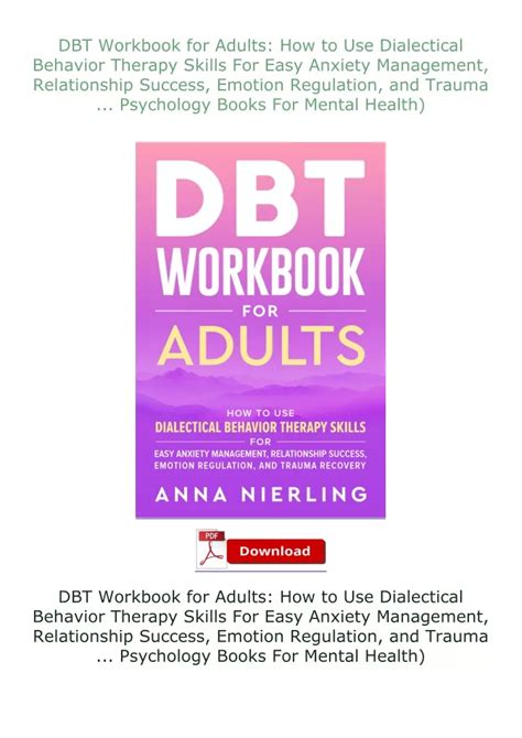 Ppt Download⚡ Dbt Workbook For Adults How To Use Dialectical Behavior Therapy Skills For Easy