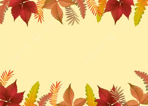 Autumn Leaves Border Background Leaves Decoration, Fall, Fallen Leaves ...