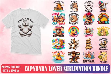 Capybara Lover Sublimation Bundle Graphic By Lewlew Creative Fabrica