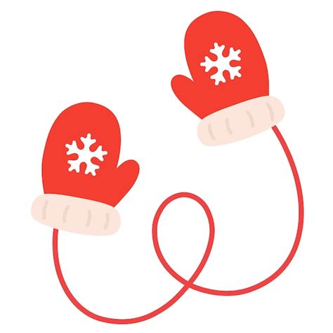 Premium Vector Mitten Icon Christmas Greeting Card With Mittens