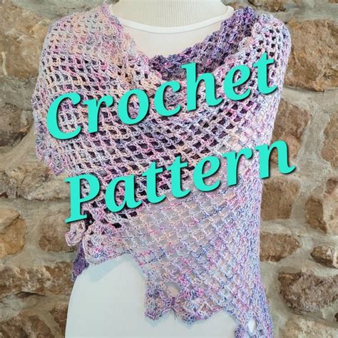 Crochet Winged Shawl Pattern Etsy