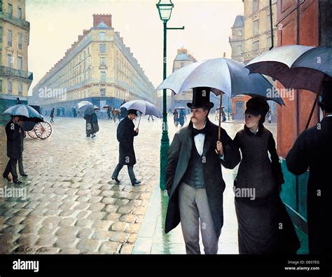 'Paris Street; Rainy Day', 1877. Artist: Gustave Caillebotte Stock Photo - Alamy