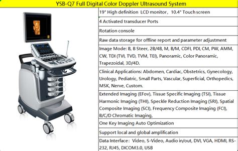 Full Digital Color Doppler Ultrasound With 4D Image System YSB Q7