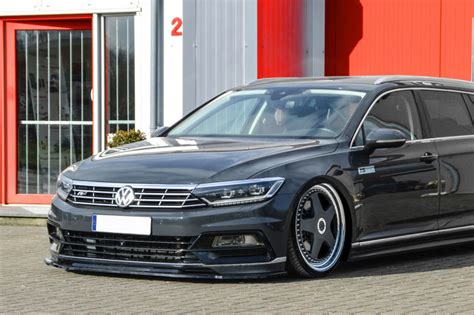 Black Gloss Front Bumper Spoiler Skirt Valance For Vw Passat 3g B8 R Line Package 2014 2019