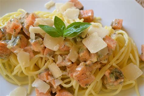 Spaghetti Mit Lachs Und Wei Wein Rahmsauce Kochwerk