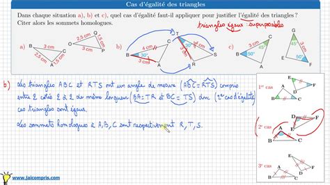 Triangles Gaux Me Exercices