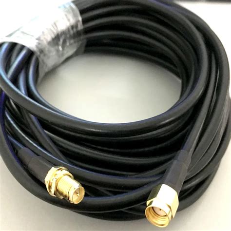 2pcslot 10m Rp Sma Rp Sma Male To Rp Sma Female Wifi Cable Antenna Connector Rg58 Cable In