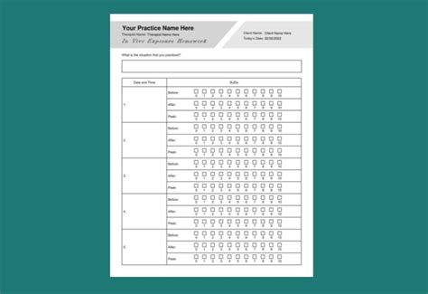 Exposure And Response Prevention Erp Therapy Worksheet Bundle