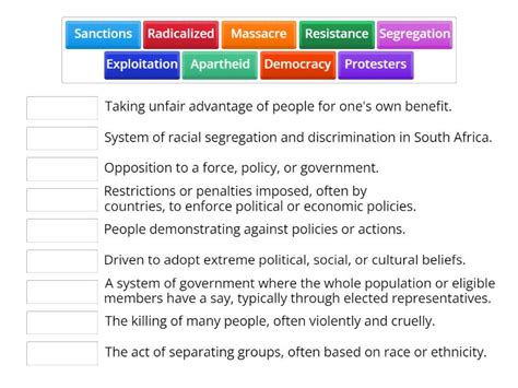 Apartheid - Match up