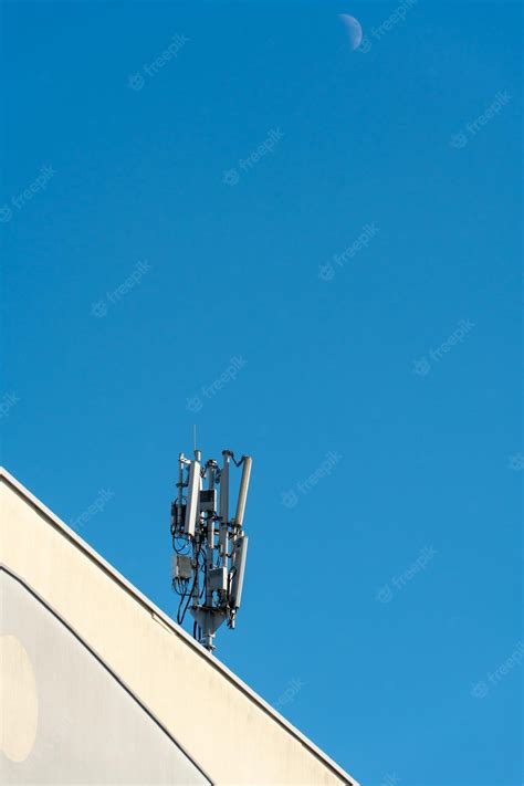 Premium Photo A Cellular Communication Antenna Installed On The Roof