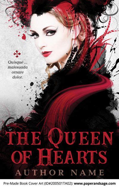 Premade Book Cover 200501ta02 The Queen Of Hearts Premade Book