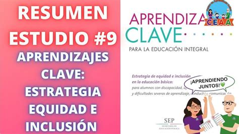 Ceaa Resumen Aprendizajes Clave Estrategia Equidad E Inlcusi N Youtube