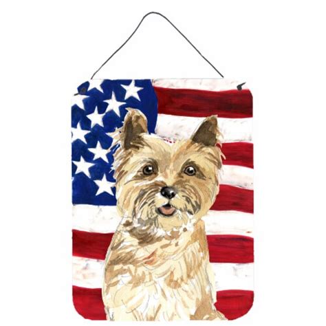 Carolines Treasures Ck1735ds1216 Patriotic Usa Cairn Terrier Wall Or Door Hangi 16hx12w Kroger