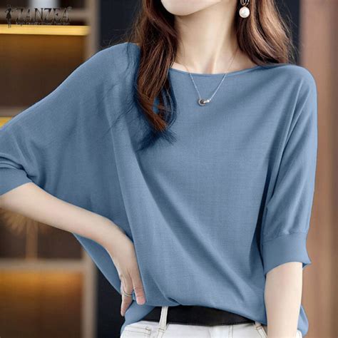 Zanzea Korean Style Women S Blouse Street Fashion Batwing Sleeve Blouse