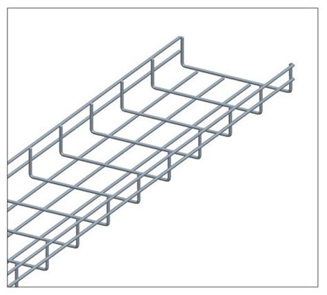 10ft Wire Mesh Cable Tray 12in W X 2in H Zinc