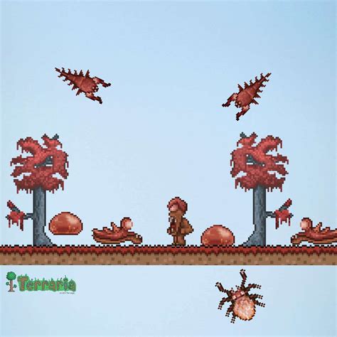 Terraria Crimson Biome Wall Decals