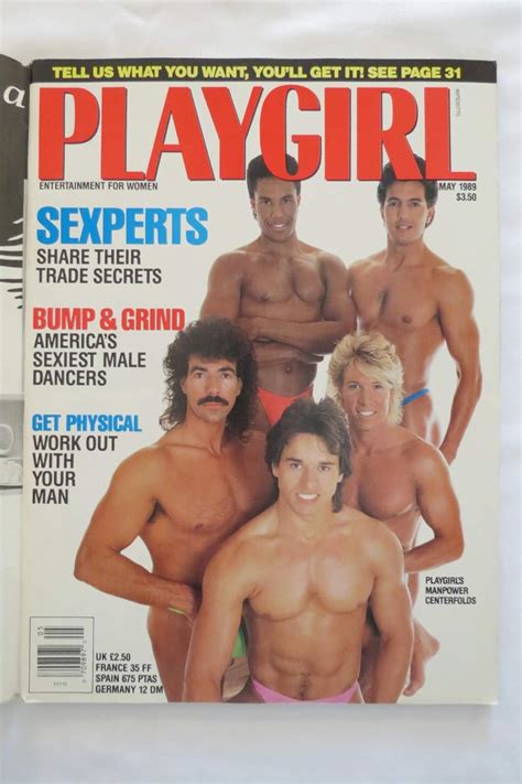 Playgirl Magazine Issue Dated May Playgirl Manpower Centerfolds