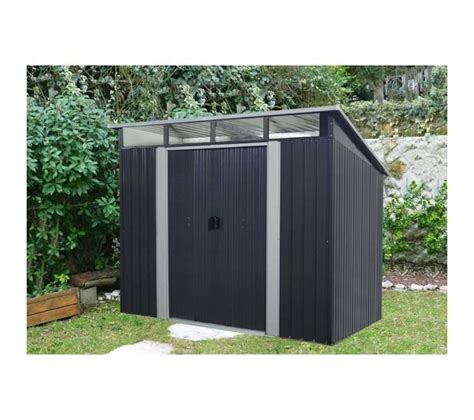 Abri De Jardin En Métal 4 59 M2 Kit D ancrage Inclus Gris