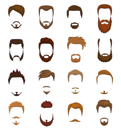 Premium Vector Beards Vector Portraite Of Bearded Man With Male