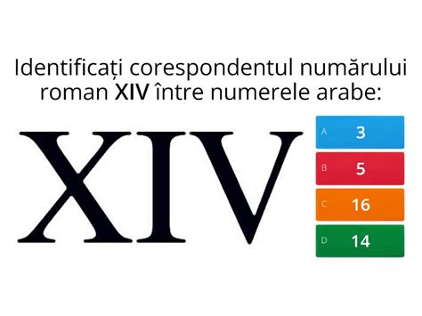 Iv Formarea Citirea Scrierea Numerelor Cu Cifre Romane Kuis