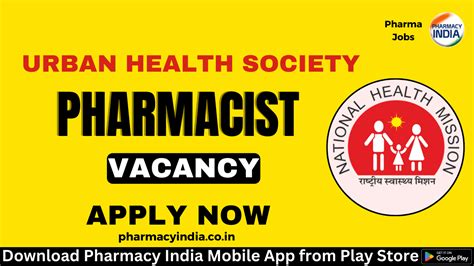 Recruitment Of Pharmacist At Urban Health Society Under Nhm Rbsk