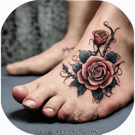 Black And White Rose Hip Tattoos For Girls