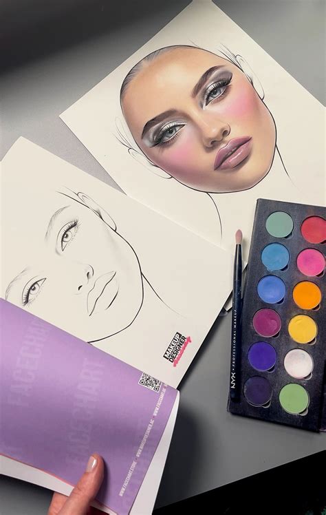 7 Best Face Chart Template Books For Makeup Artists Facechart By Liza Kondrevich