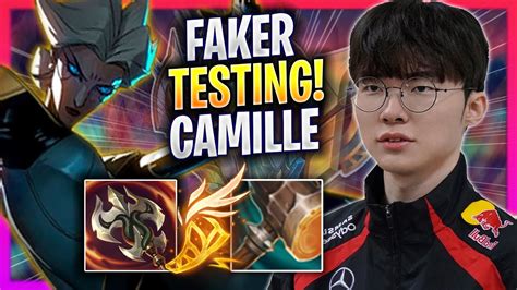 FAKER TESTING CAMILLE MID IN KOREA SOLOQ T1 Faker Plays Camille MID