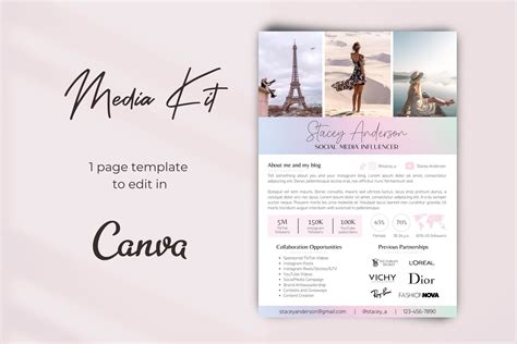 Influencer Media Kit Template For Canva Graphic By Business Chic Studio