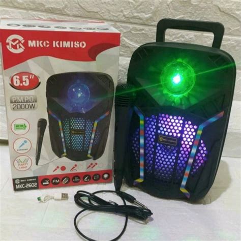 Jual Speaker 6 5 Inch Lengkap Mic Lampu Disco 2602 MKC Kimiso Kota