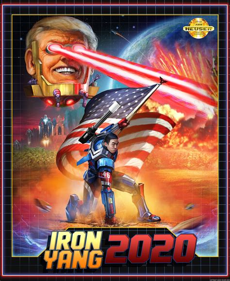 Poster Iron Yang 2020 Andrew Yang Epic Political Art By Etsy