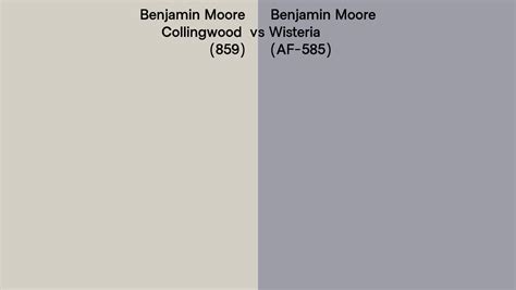 Benjamin Moore Collingwood Vs Wisteria Side By Side Comparison