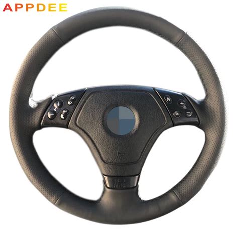 AppDee Cubierta De Cuero Artificial Para Volante De Coche Negro Para