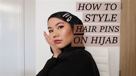 How To Style Hair Pins And Clips On Hijab Youtube