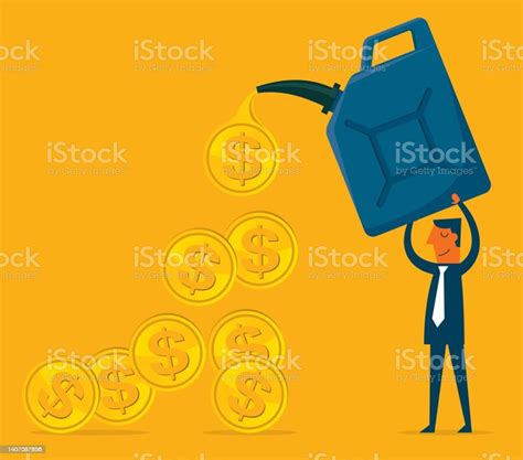 Gasoline Prices Businessman Stock Illustration Download Image Now Adult Adversity Barrel