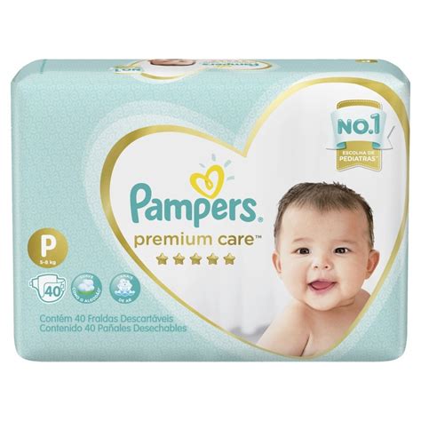 Fralda Pampers Premium Care Tamanho P 40 Unidades