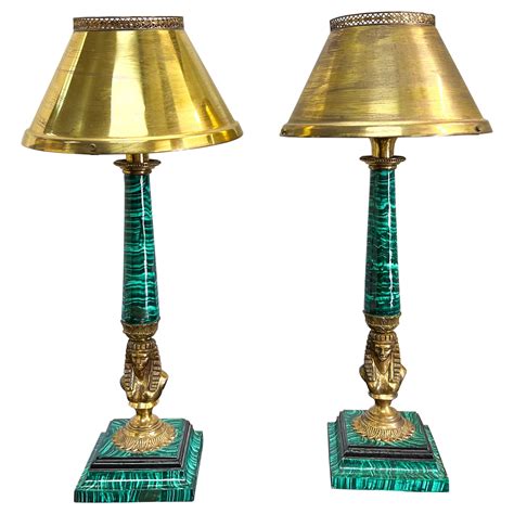 Pair Of Forties Egyptian Revival Lamps At 1stdibs