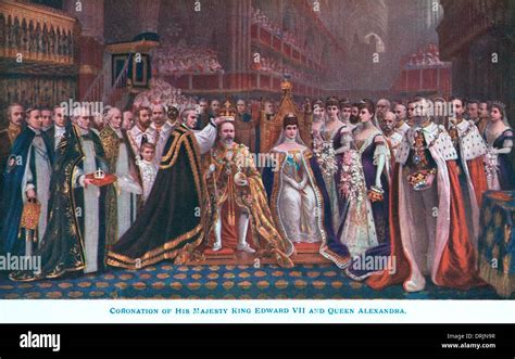 The coronation of King Edward VII and Queen Alexandra Stock Photo: 66180067 - Alamy