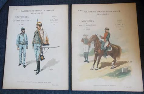 UNIFORMES DE L ARMEE ESPAGNOLE par P Eriz deux cahiers illustrés EUR 25